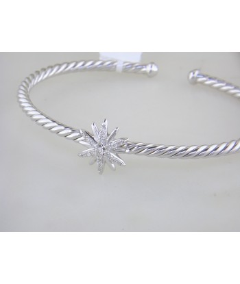 Pre-owned David Yurman Starburst Center Station Bracelet with Pave Diamonds rembourrage situé sous