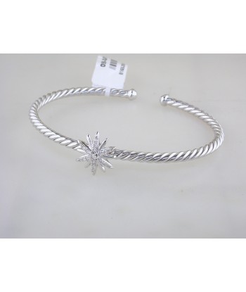 Pre-owned David Yurman Starburst Center Station Bracelet with Pave Diamonds rembourrage situé sous