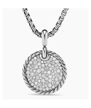 Pre-owned David Yurman Elements Disc Pendant with Pave Diamonds 21mm l'évolution des habitudes 