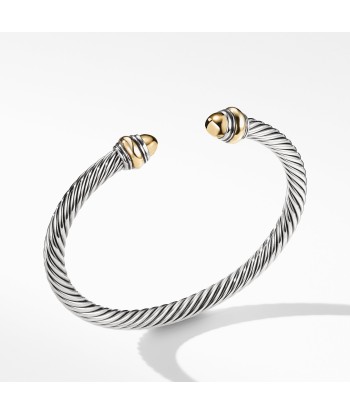 David Yurman 5MM Cable Classic Bracelet with Gold Domes sur le site 