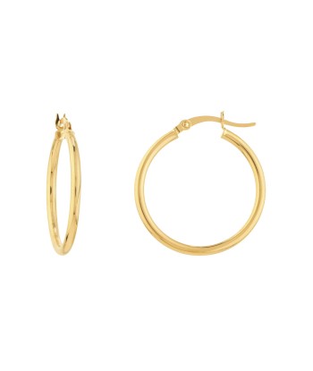 14K Yellow Gold 2x25MM Hoop Earrings votre