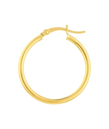 14K Yellow Gold 2x25MM Hoop Earrings votre