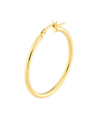 14K Yellow Gold 2x30MM Hoop Earrings hantent personnes