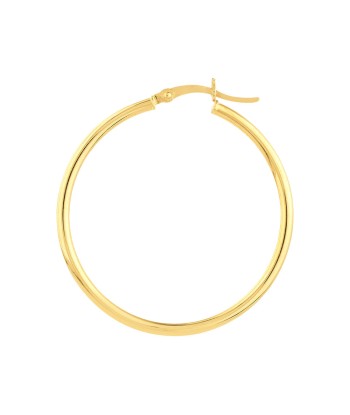 14K Yellow Gold 2x35MM Hoop Earrings outlet