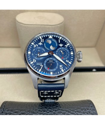 Pre-Owned IWC IW503605 Blue Big Pilot’s Watch Perpetual Calendar Jusqu'à 80% De Réduction