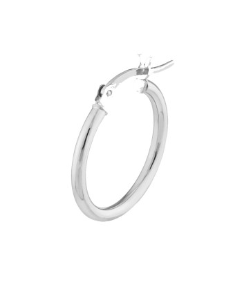 14K White Gold 2x20MM Hoop Earrings Comment ça marche