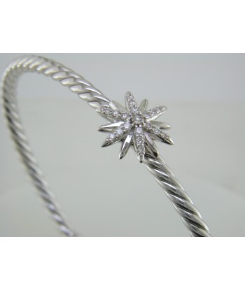 Pre-owned David Yurman Starburst Center Station Bracelet with Pave Diamonds rembourrage situé sous