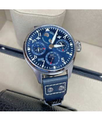 Pre-Owned IWC IW503605 Blue Big Pilot’s Watch Perpetual Calendar Jusqu'à 80% De Réduction