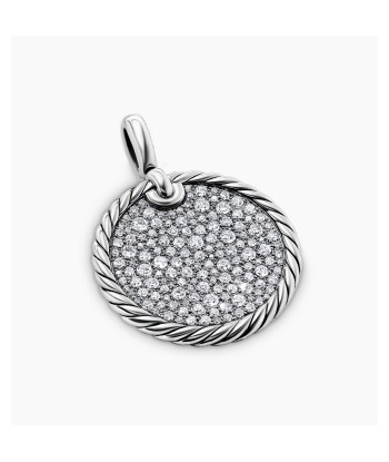 Pre-owned David Yurman Elements Disc Pendant with Pave Diamonds 24mm Comment ça marche