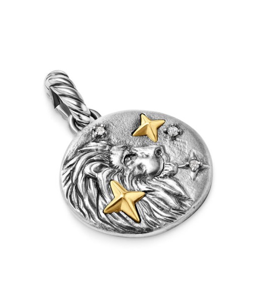 David Yurman Leo Amulet in Sterling Silver with 18K Yellow Gold and Diamonds, 19mm meilleur choix