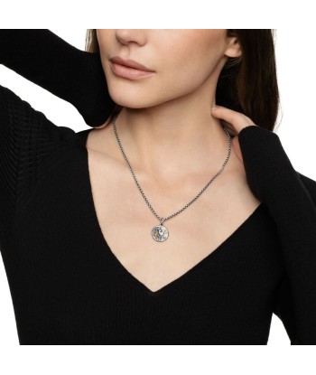 David Yurman Leo Amulet in Sterling Silver with 18K Yellow Gold and Diamonds, 19mm meilleur choix