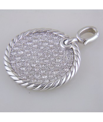 Pre-owned David Yurman Elements Disc Pendant with Pave Diamonds 24mm Comment ça marche