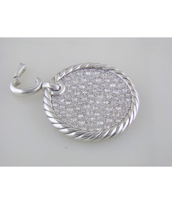 Pre-owned David Yurman Elements Disc Pendant with Pave Diamonds 24mm Comment ça marche