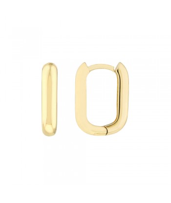 14K Yellow Gold Oblong Mini Hoop Earrings, 15MM l'achat 