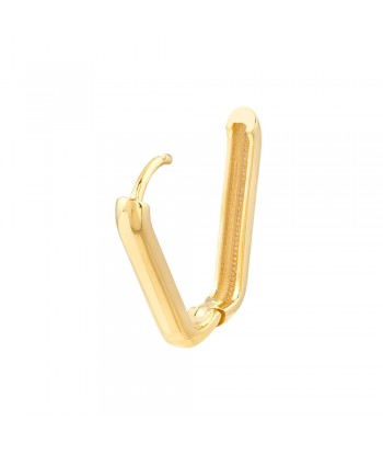 14K Yellow Gold Oblong Mini Hoop Earrings, 20MM Par le système avancé 