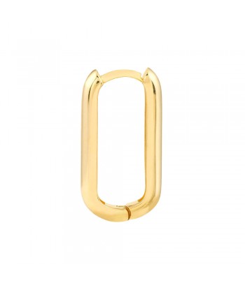 14K Yellow Gold Oblong Mini Hoop Earrings, 20MM Par le système avancé 