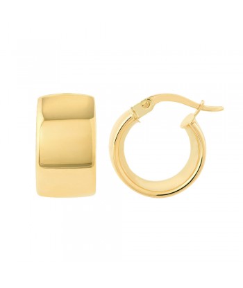 14K Yellow Gold 9.8MM Round Hoop Earrings en ligne des produits 