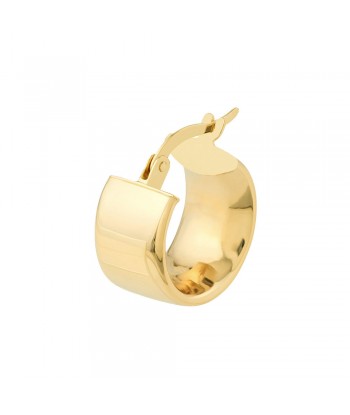 14K Yellow Gold 9.8MM Round Hoop Earrings en ligne des produits 