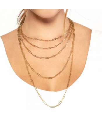 14K Yellow Gold 3.80MM Long Link Chain Necklace les ctes