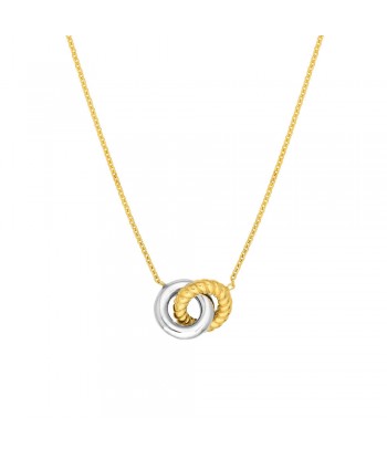 14K Two-Tone Interlocking Circle Necklace 2 - 3 jours ouvrés.