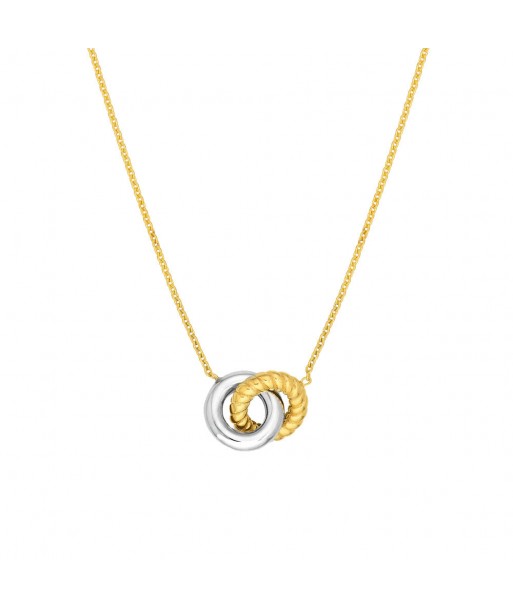 14K Two-Tone Interlocking Circle Necklace 2 - 3 jours ouvrés.