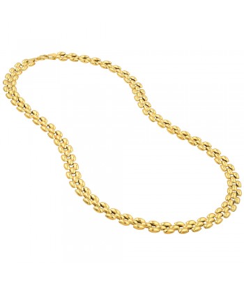 14K Yellow Gold Multi-Row Panther Necklace destockage