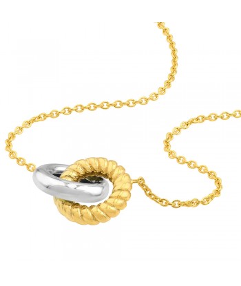 14K Two-Tone Interlocking Circle Necklace 2 - 3 jours ouvrés.