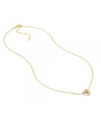 14K Two-Tone Interlocking Circle Necklace 2 - 3 jours ouvrés.