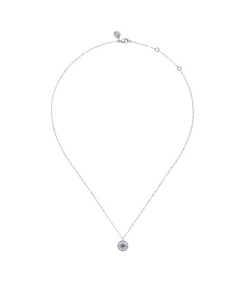 Gabriel Sterling Silver Sapphire and Diamond Evil Eye Necklace livraison et retour toujours gratuits