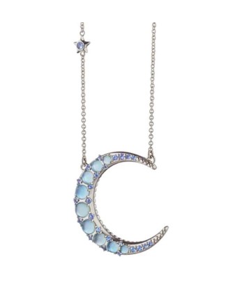 Monica Rich Kosann Blue Topaz Crescent Moon Stars Necklace prix pour 