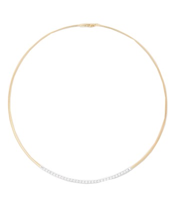 Marco Bicego 18K Yellow Gold Single Strand Coil Collar with Diamond Bar Le MVP de beaucoup