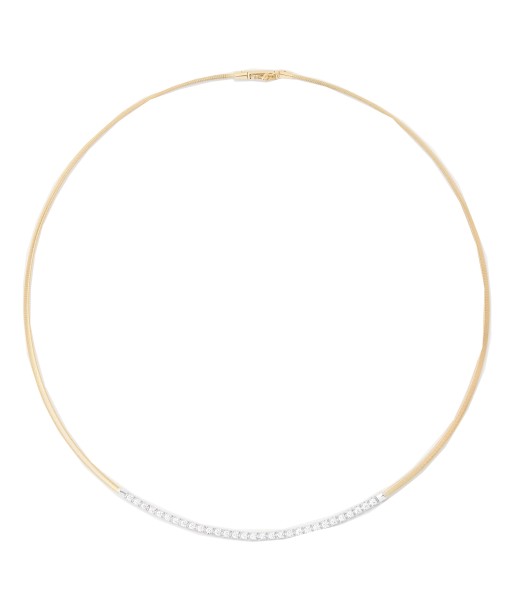 Marco Bicego 18K Yellow Gold Single Strand Coil Collar with Diamond Bar Le MVP de beaucoup