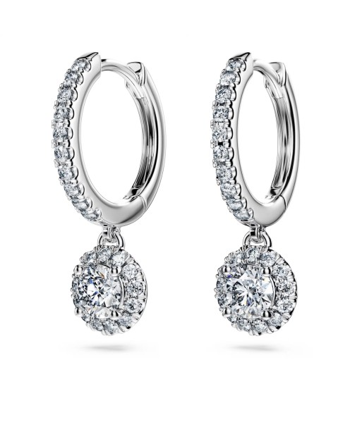 Swarovski Round Diamond Eternity Drop Earrings 1.1ctw la chaussure