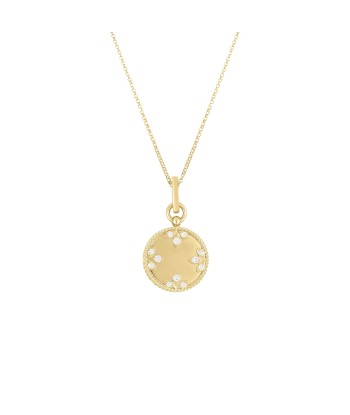 Roberto Coin 18K Yellow Gold Small Medallion Diamond Necklace la chaussure