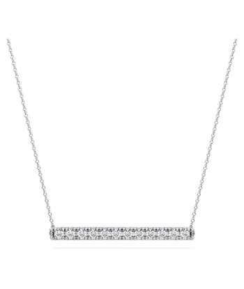 Swarovski Diamond Eternity Bar Pendant Necklace .50 Carats tw 14K vente chaude votre 