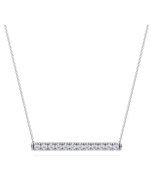 Swarovski Diamond Eternity Bar Pendant Necklace .50 Carats tw 14K vente chaude votre 