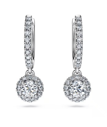 Swarovski Round Diamond Eternity Drop Earrings 1.1ctw la chaussure