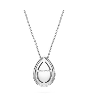 Swarovski Diamond Eternity Pear Halo Pendant Necklace 14K White Gold Comparez plus de prix