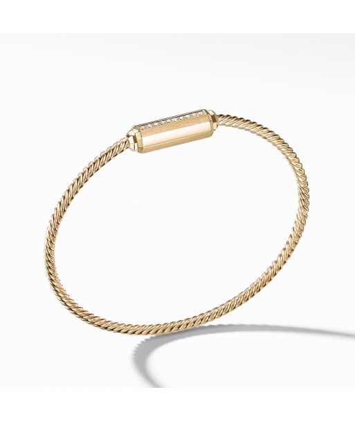 David Yurman Barrels Bracelet with Diamonds in 18K Gold pas cher chine