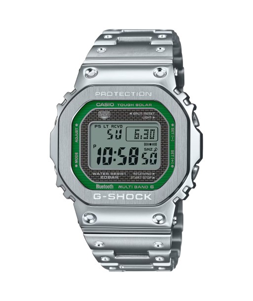 CASIO G-SHOCK GMWB5000D-3 Bluetooth Green Full Metal Solar Square Watch Steel meilleur choix