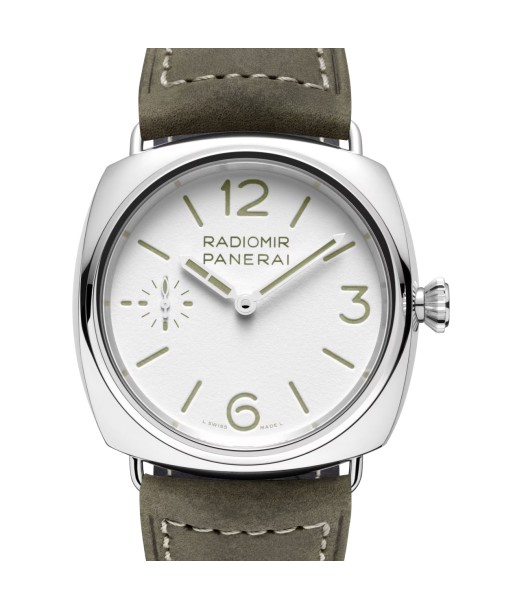 Pre-owned Panerai Radiomir Officine White Green PAM01384 45mm la chaussure