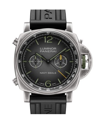 Pre-owned Panerai Luminor Chrono Navy SEALs PAM01409 Green Watch 44mm d'Europe débarque