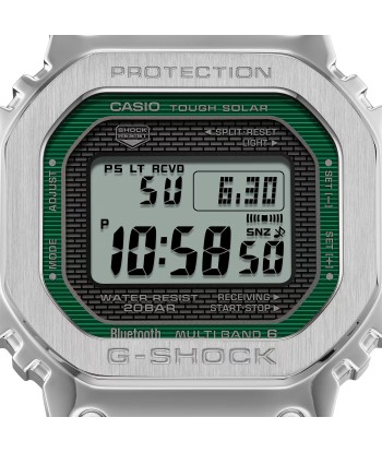 CASIO G-SHOCK GMWB5000D-3 Bluetooth Green Full Metal Solar Square Watch Steel meilleur choix