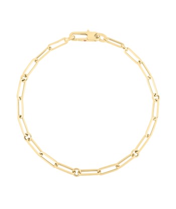 Roberto Coin 18K Yellow Gold Designer Gold Paperclip & Round Link Bracelet 2 - 3 jours ouvrés.