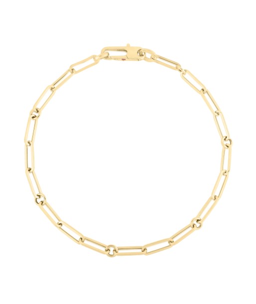 Roberto Coin 18K Yellow Gold Designer Gold Paperclip & Round Link Bracelet 2 - 3 jours ouvrés.