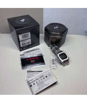 CASIO G-SHOCK GMWB5000D-3 Bluetooth Green Full Metal Solar Square Watch Steel meilleur choix