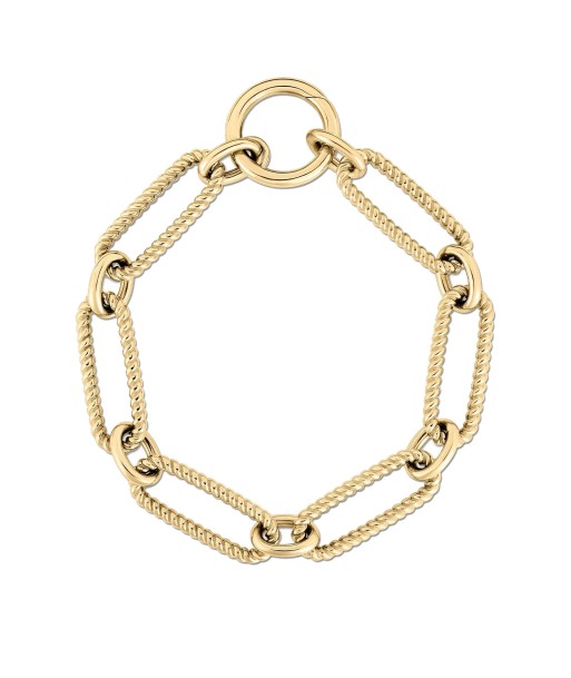 Roberto Coin 18K Yellow Gold Alternating Fluted Paperclip & Oval Link Bracelet Comparez plus de prix