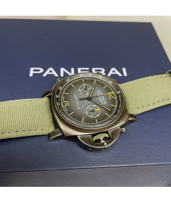 Pre-owned Panerai Luminor Chrono Navy SEALs PAM01409 Green Watch 44mm d'Europe débarque