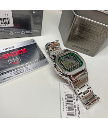 CASIO G-SHOCK GMWB5000D-3 Bluetooth Green Full Metal Solar Square Watch Steel meilleur choix