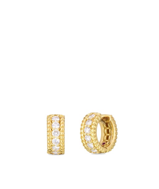 Roberto Coin 18K Yellow Gold Siena Diamond Huggy Hoop Earrings prix